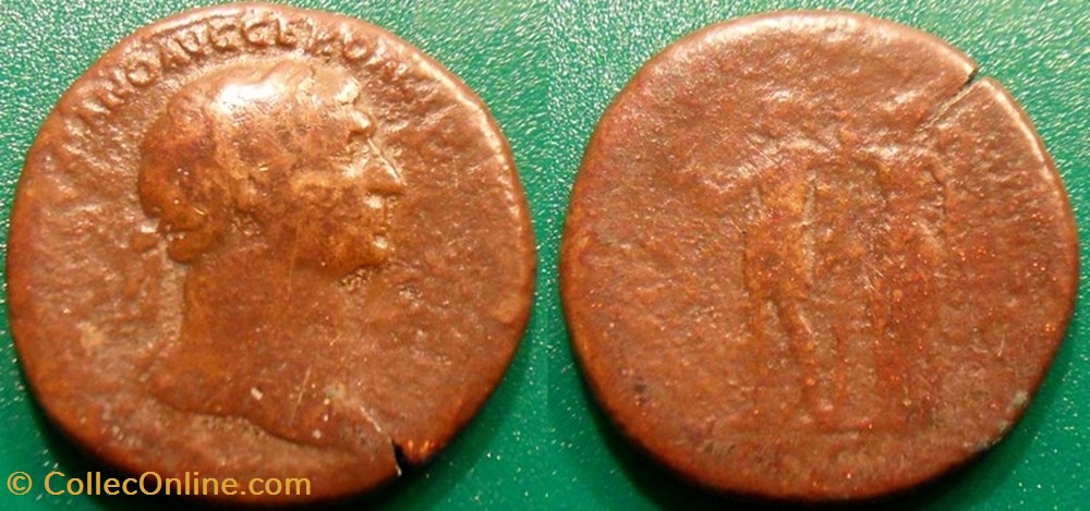 D- Les Antonins Trajan Sesterce monnaie antique av jc ap romaine republicaine imperiale d les antonins trajan sesterce