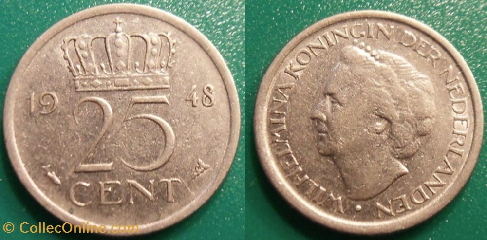 25 Cents 1948 monnaie monde pay ba 25 cents 1948