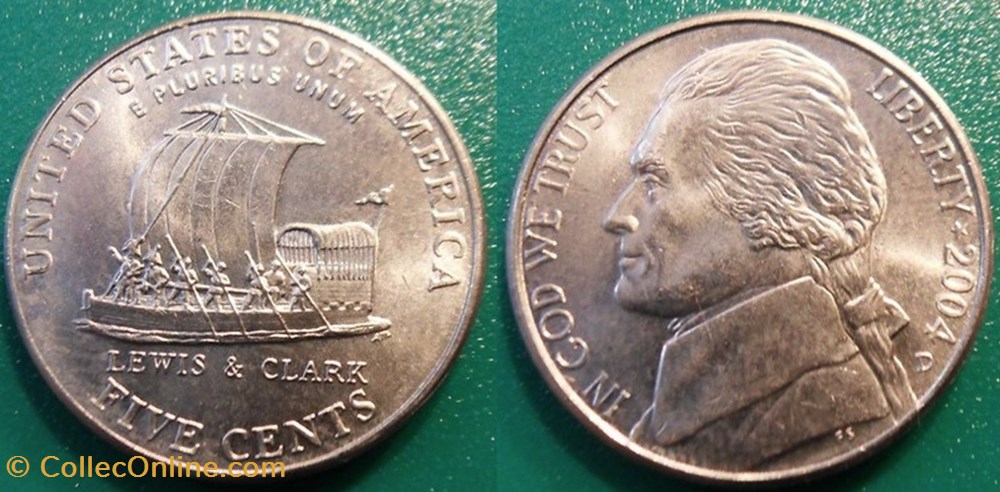5 Cents 2004 D monnaie monde etat uni 5 cents 2004 d