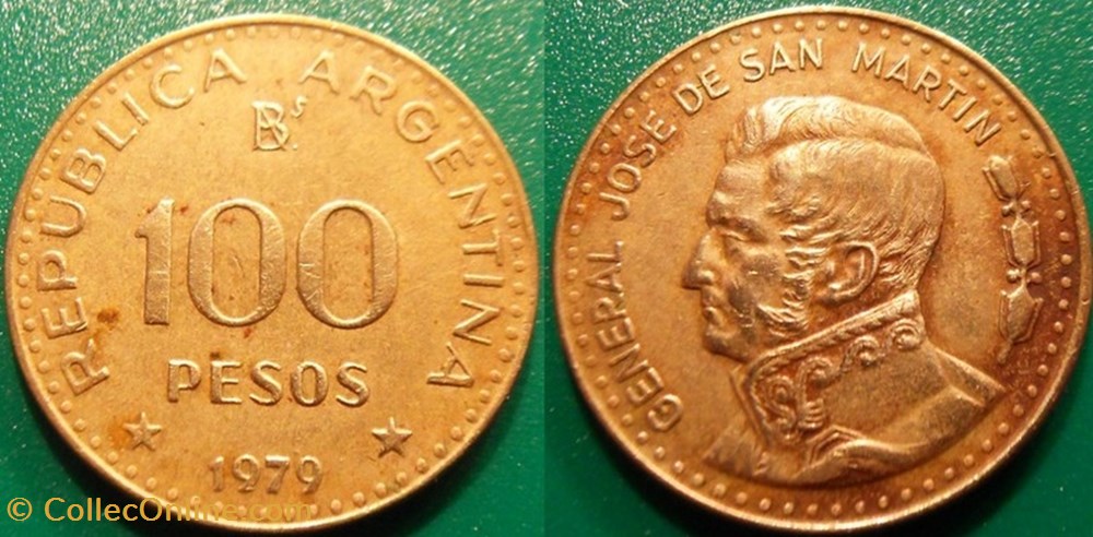 100 Pesos 1979 monnaies monde argentine 100 pesos 1979