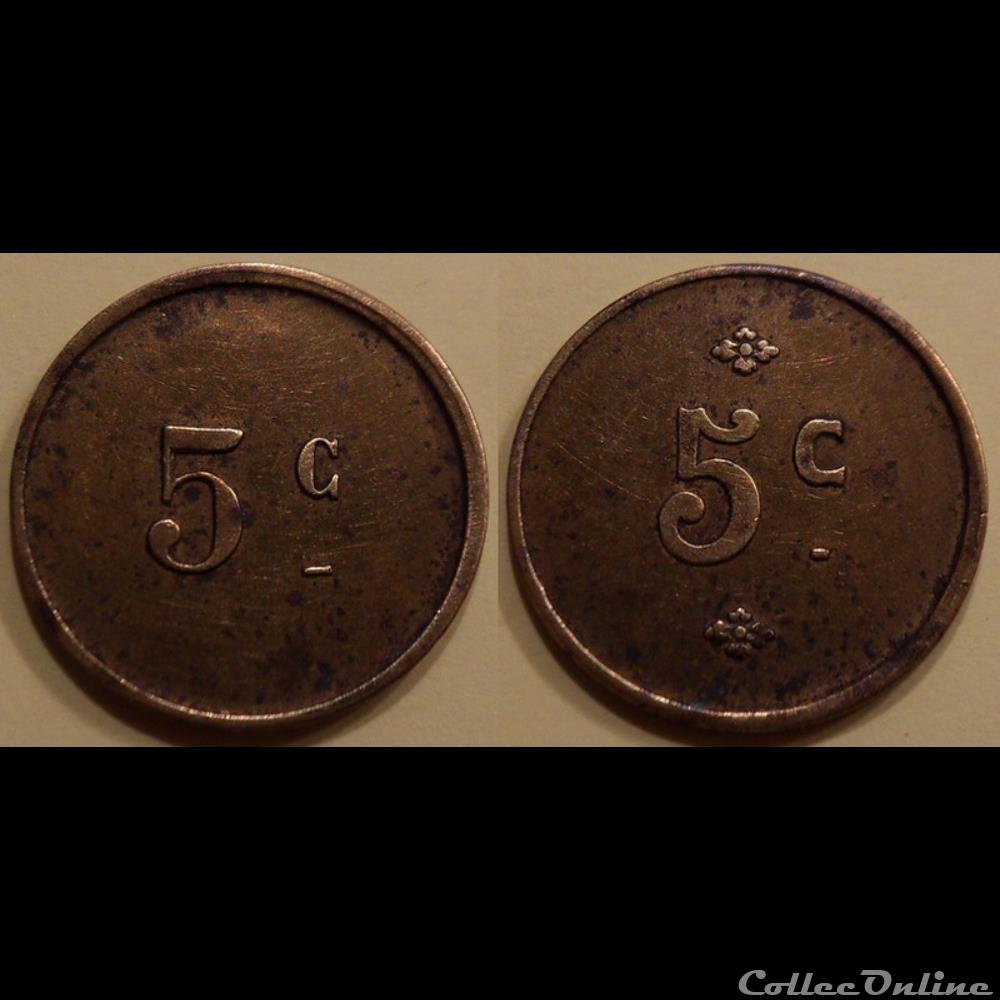 i- Jeton anonyme 5C monnaie mereaux i jeton anonyme 5c
