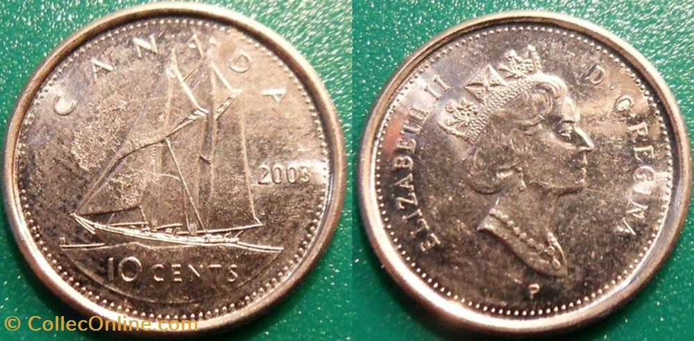 monnaie monde canadum 10 cents 2003