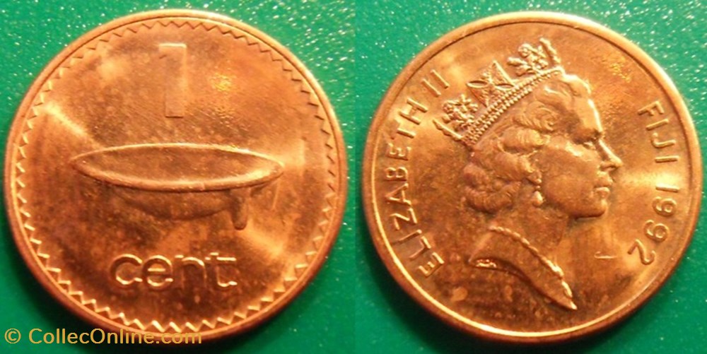 monnaie monde ile fidji 1 cent 1992