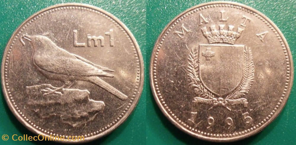 1 Lira 1995 monnaie monde malte 1 lira 1995