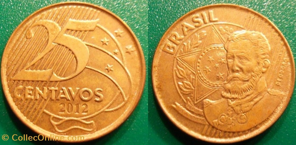 monnaie monde bresil 25 centavos 2012