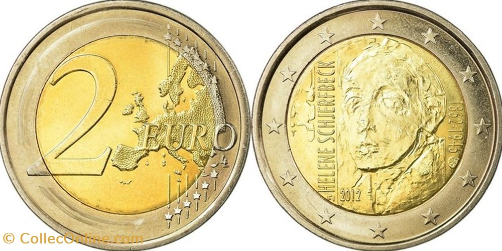 2 Euros 2012 Helene Schjerfbeck monnaies monde finlande 2 euros 2012 helene schjerfbeck