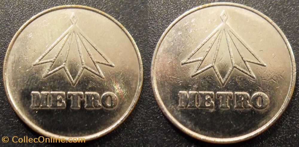 i- Jeton anonyme METRO monnaies paranumismatique jetons poids i jeton anonyme metro
