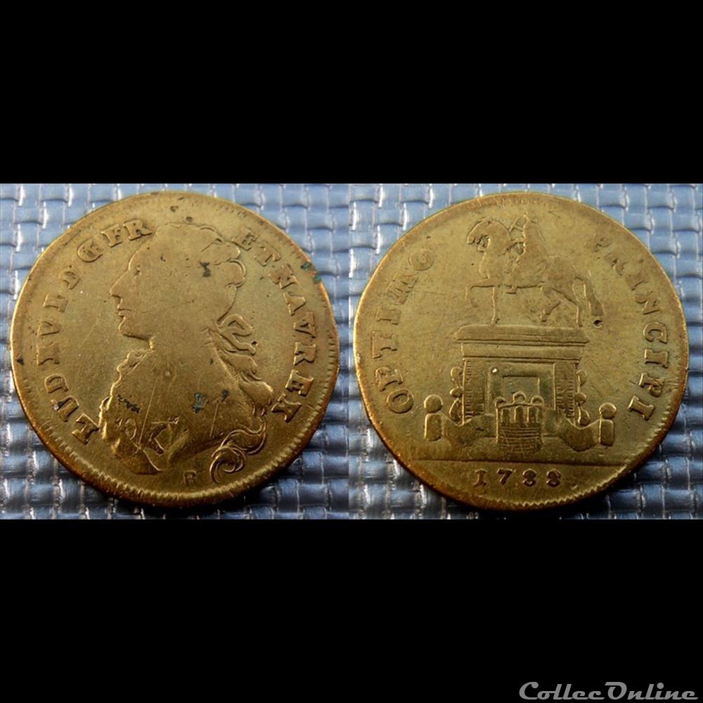 m- Jeton Roy Louis XVI monnaies paranumismatique jetons poids m jeton roy louis xvi