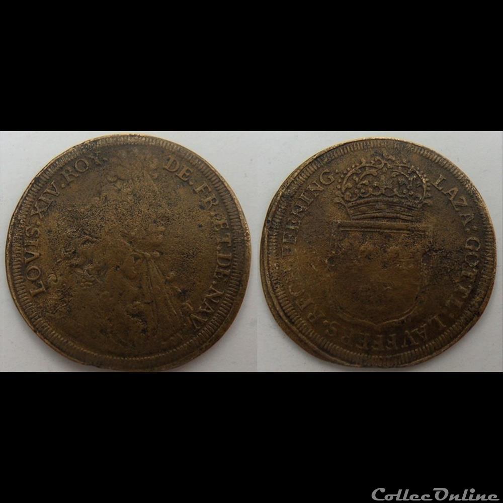 m- Jeton Roy Louis XIV monnaie mereaux m jeton roy louis xiv