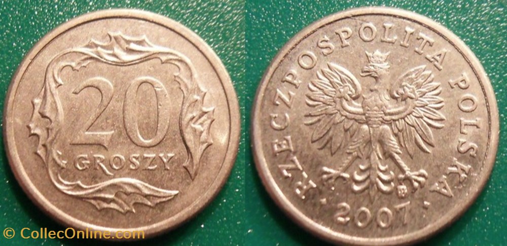 20 Groszy 2007 monnaie monde pologne 20 groszy 2007
