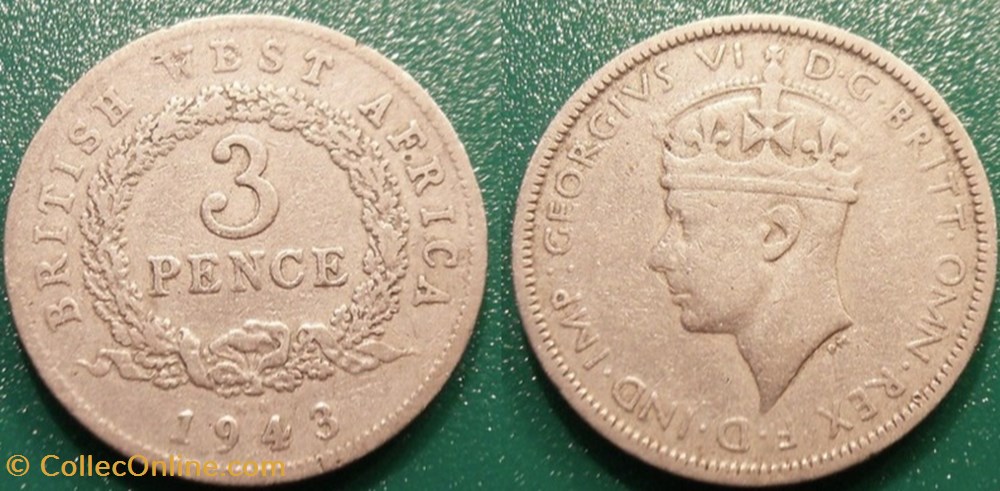 3 Pence 1943 monnaie monde 3 pence 1943