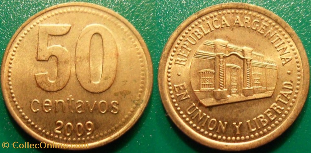 50 Centavos 2009 monnaie monde argentine 50 centavos 2009