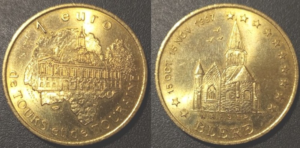monnaies paranumismatique jetons poids d jeton blere 1 euro 1997