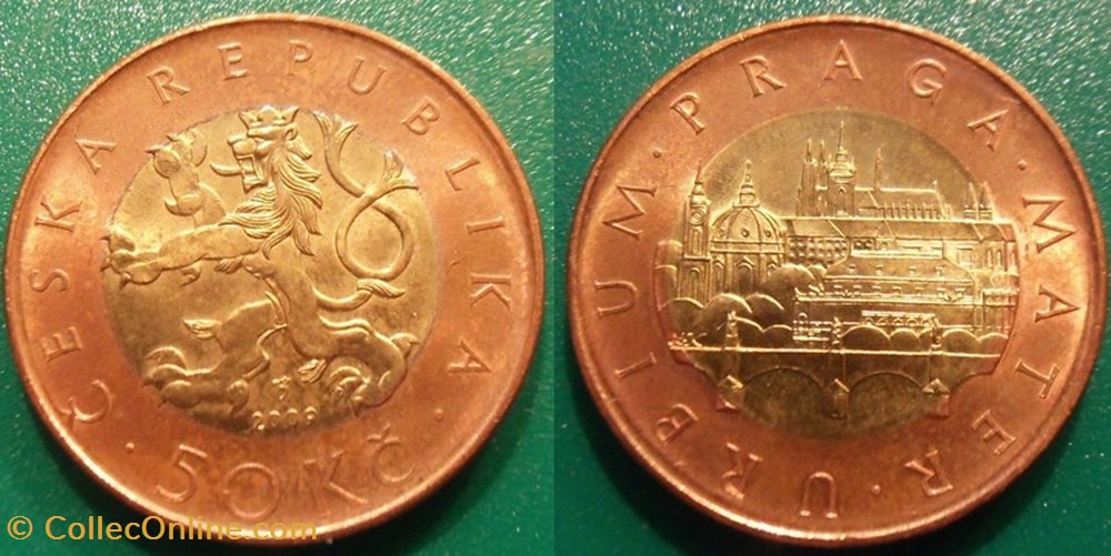 50 Korun 2009 monnaie monde republique tcheque 50 korun 2009