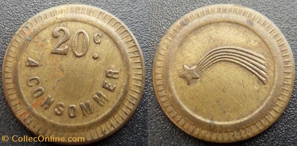 monnaies paranumismatique jetons poids f jeton a consommer 20 c a consommer