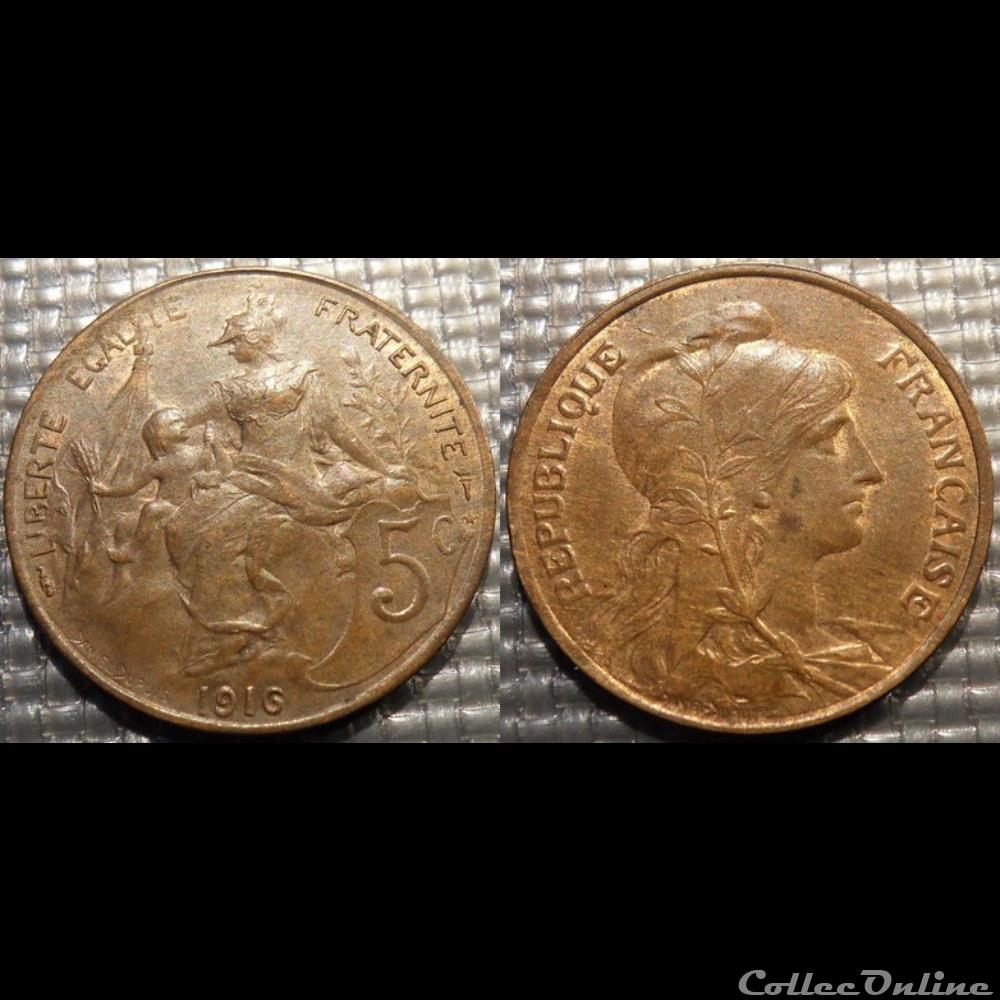 monnaie france moderne ca 5 centimes dupuis 1916 madrid