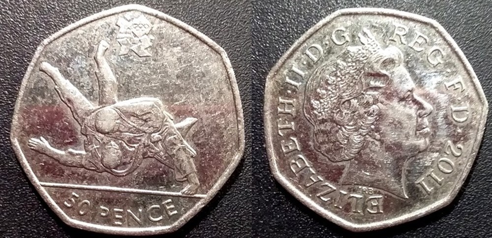50 Pence 2011 JO 2012 Judo monnaies monde royaume uni 50 pence 2011 jo 2012 judo