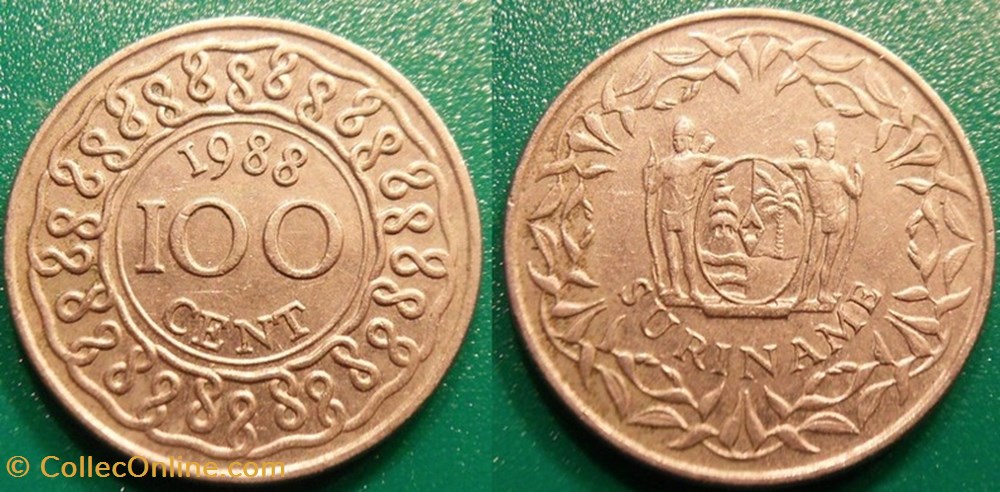 100 Cents 1988 monnaie monde suriname 100 cents 1988