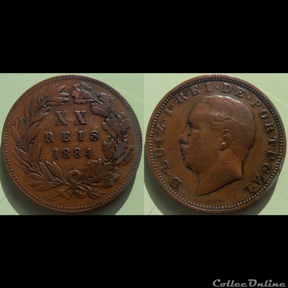 Portugal 20 Reis 1884 monnaie monde portugal 20 reis 1884