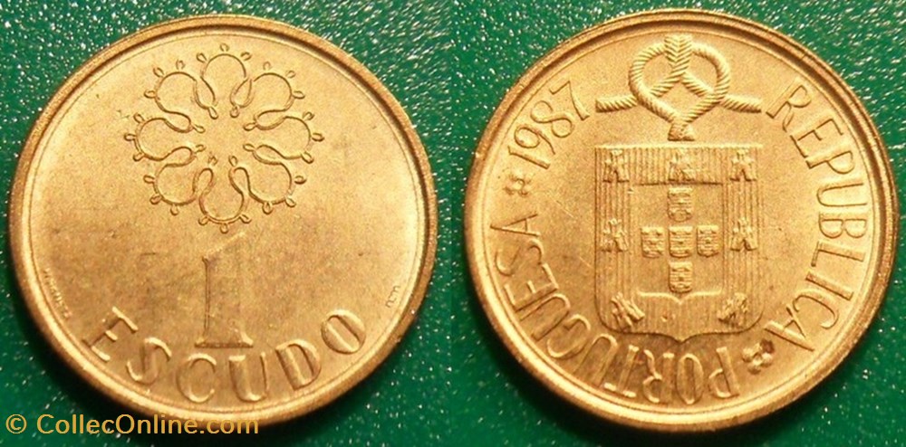 1 Escudo 1987 monnaie monde portugal 1 escudo 1987