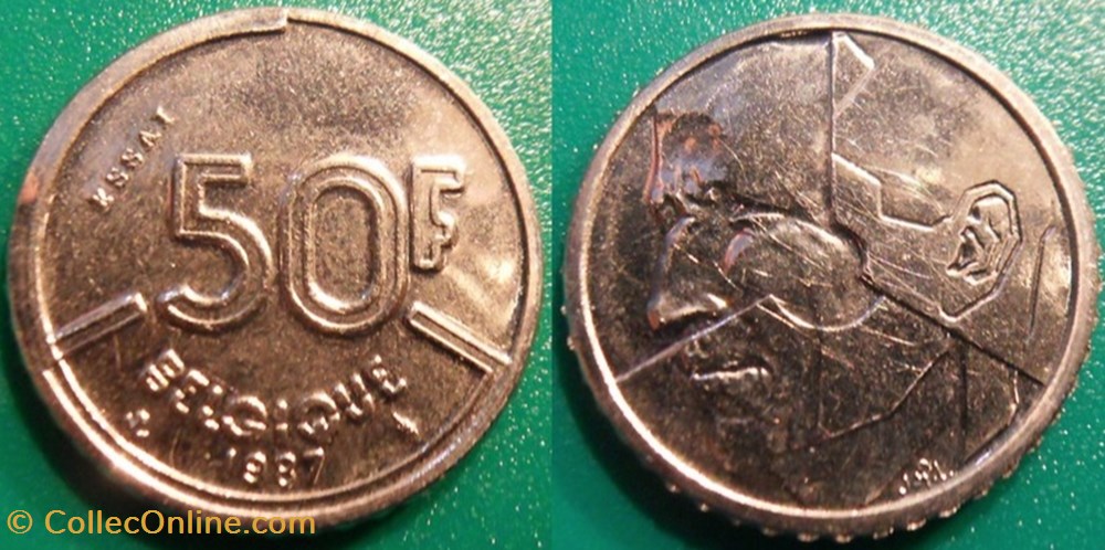 50 Francs 1987 Belgique (ESSAI) monnaie monde 50 francs 1987 belgique essai