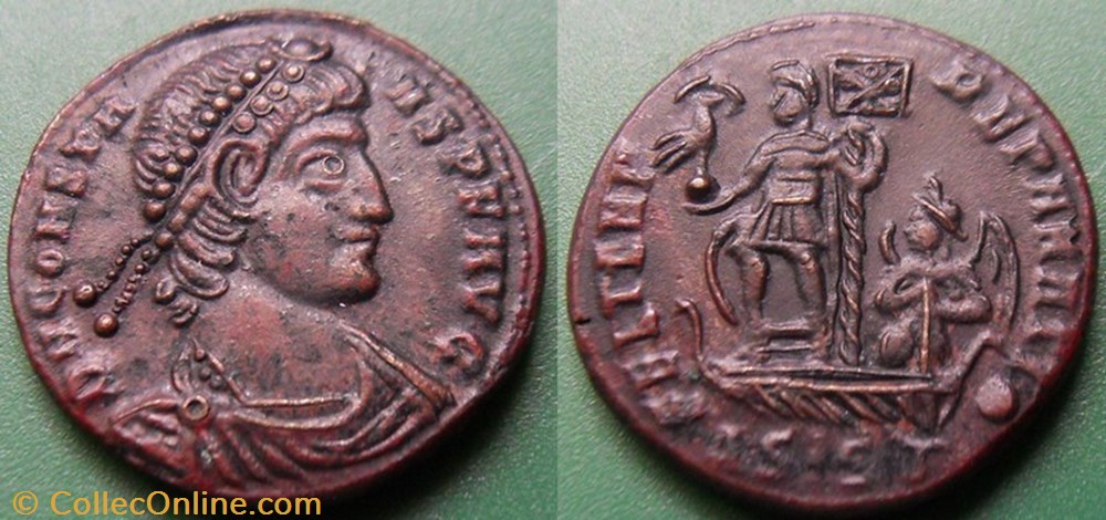 G- Le Bas Empire Constans Centénionalis faux moderne monnaie antique av jc ap romaine republicaine imperiale g le bas empire constans centenionalis faux moderne