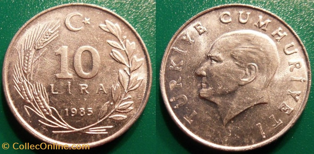 10 Lira 1985 monnaie monde turquie 10 lira 1985