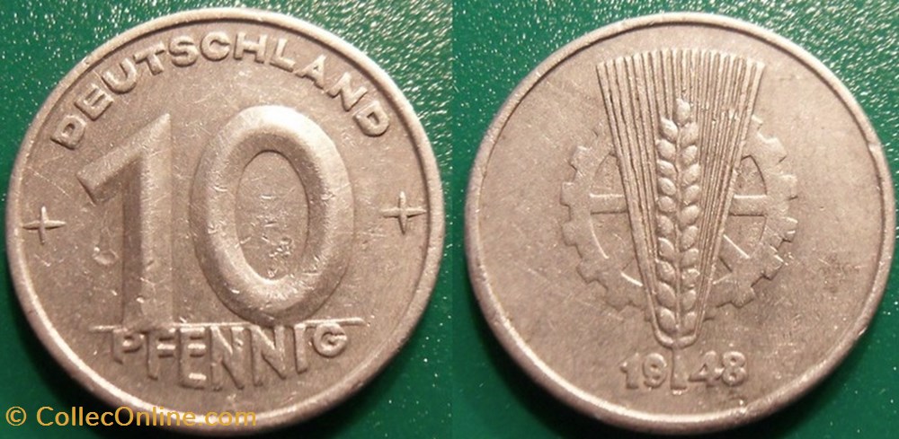 10 Pfennig 1948 monnaie monde allemagne 10 pfennig 1948