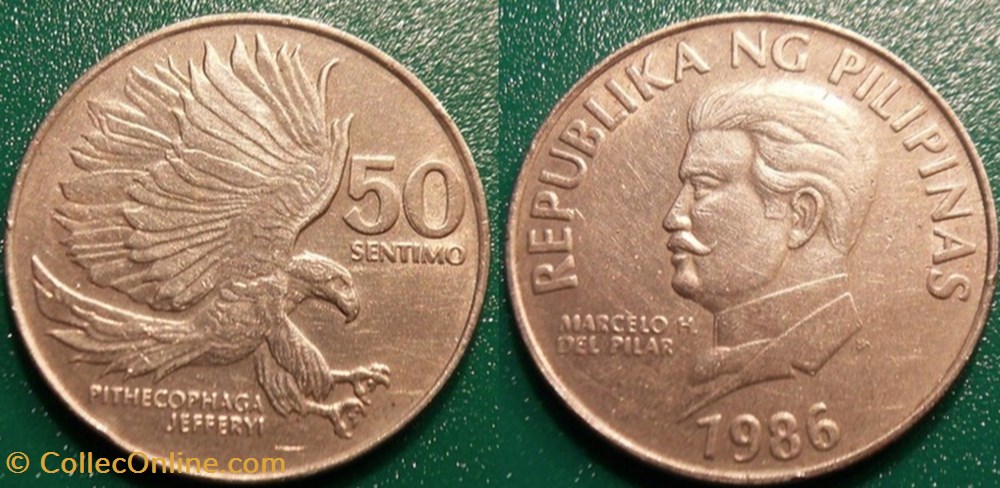 50 Sentimo 1986 monnaie monde philippine 50 sentimo 1986