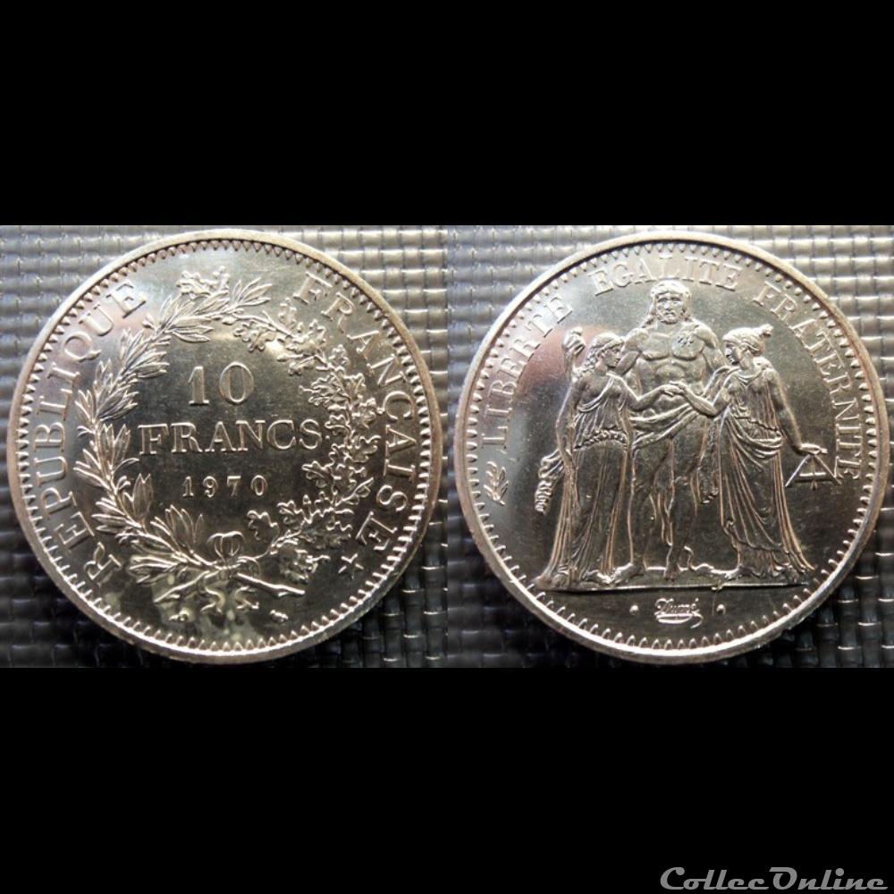 Lf 10 francs Hercule 1970 37mm 25g monnaie france moderne lf 10 francs hercule 1970 37mm 25g