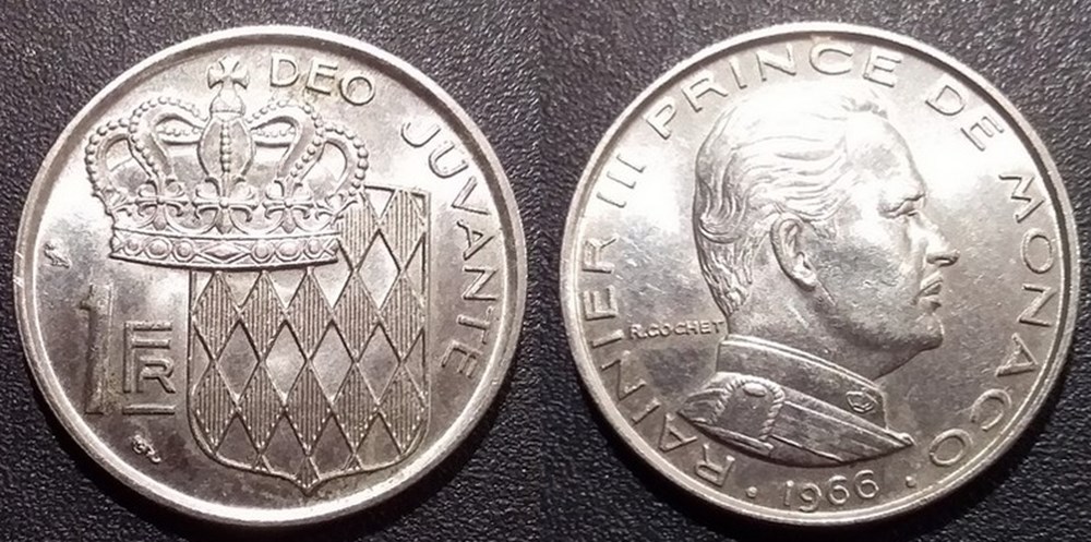 1 Franc 1966 Rainier III monnaies monde monaco 1 franc 1966 rainier iii