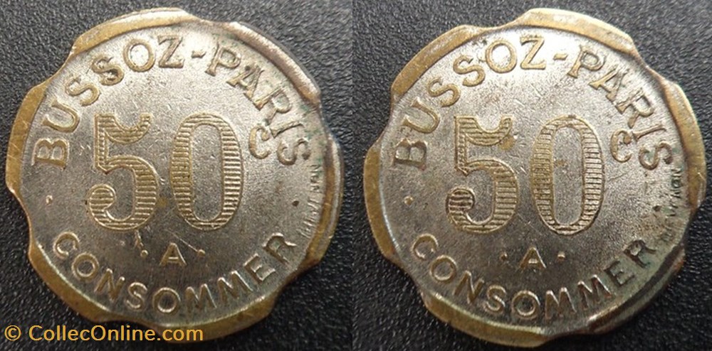 monnaies paranumismatique jetons poids fb bussoz jeton a consommer 50 c paris