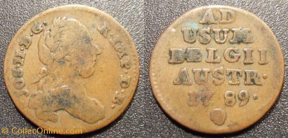 Belgique - Pays-Bas autrichiens 1 Liard 1789 Joseph II monnaies monde belgique pays bas autrichiens 1 liard 1789 joseph ii