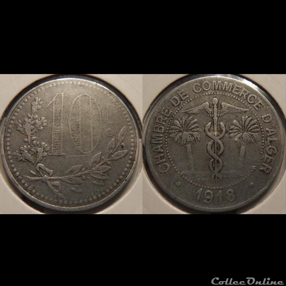 monnaies paranumismatique jetons poids p mn alger 10 c 1918 al elie 10 10