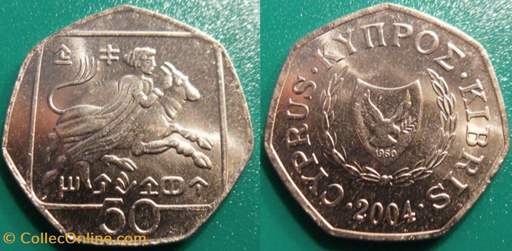 50 Cents 2004 monnaie monde chypre 50 cents 2004