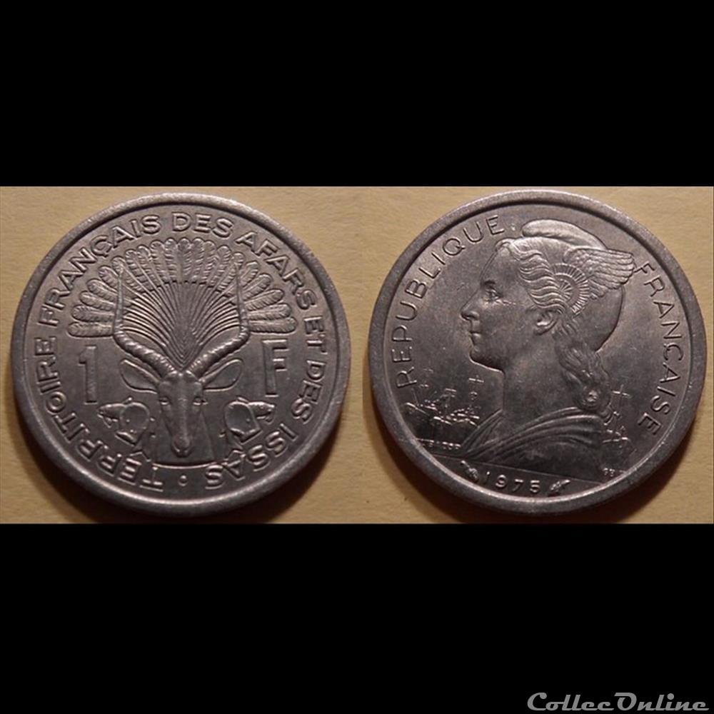 Djibouti - Territoire Français des Afars et des Issas 1 Franc 1975 dauphin monnaie france colony djibouti territoire francais des afars et des issas 1 franc 1975 dauphin