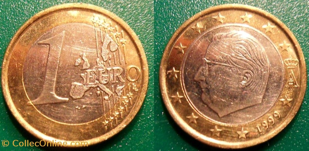 monnaies monde belgique 1 euro 1999