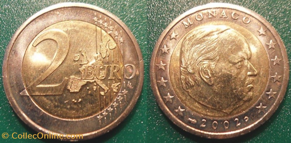 2 euro 2002 monnaies monde monaco 2 euro 2002