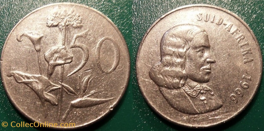 50 Cents 1966 monnaie monde afrique du sud 50 cents 1966