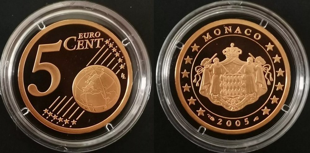 monnaies monde monaco 5 cent euro 2005
