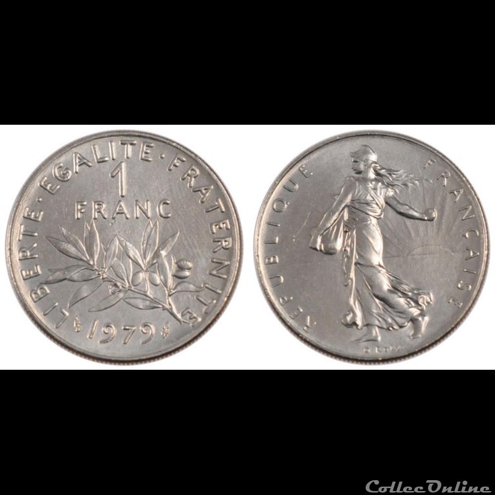 Hg 1 franc semeuse 1979 24mm 6g monnaie france moderne hg 1 franc semeuse 1979 24mm 6g