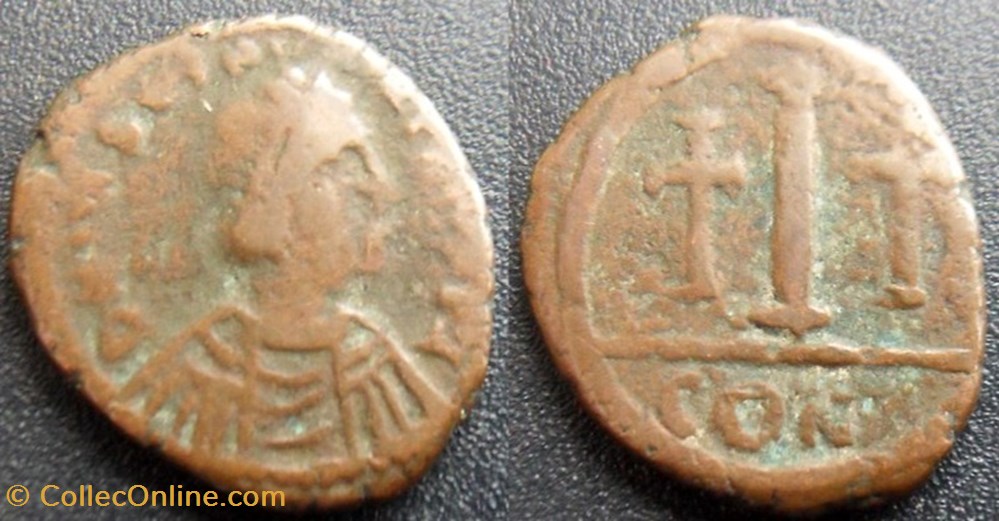 JUSTINIEN Ier Decanummium 527-565 Constantinople monnaies byzantines justinien ier decanummium 527 565 constantinople