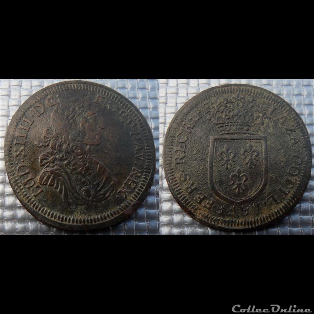 m- Jeton Roy Louis XIV monnaie mereaux m jeton roy louis xiv