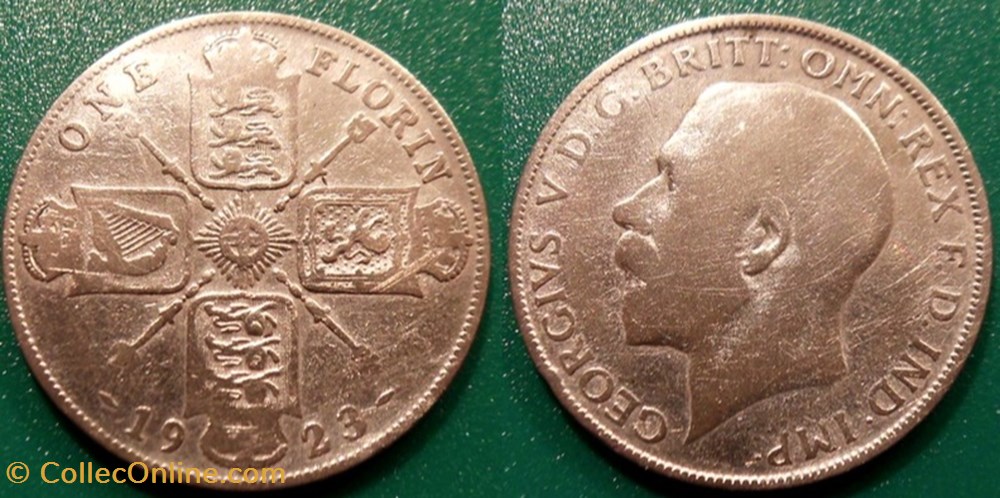Grande Bretagne 1 Florin 1923 monnaie monde royaume uni grande bretagne 1 florin 1923