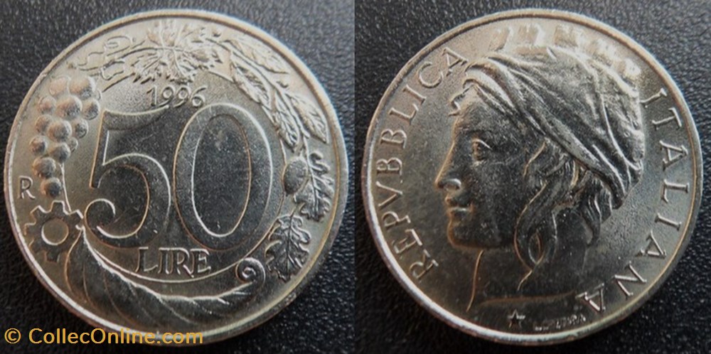 50 Lires 1996 R monnaies monde italie 50 lires 1996 r