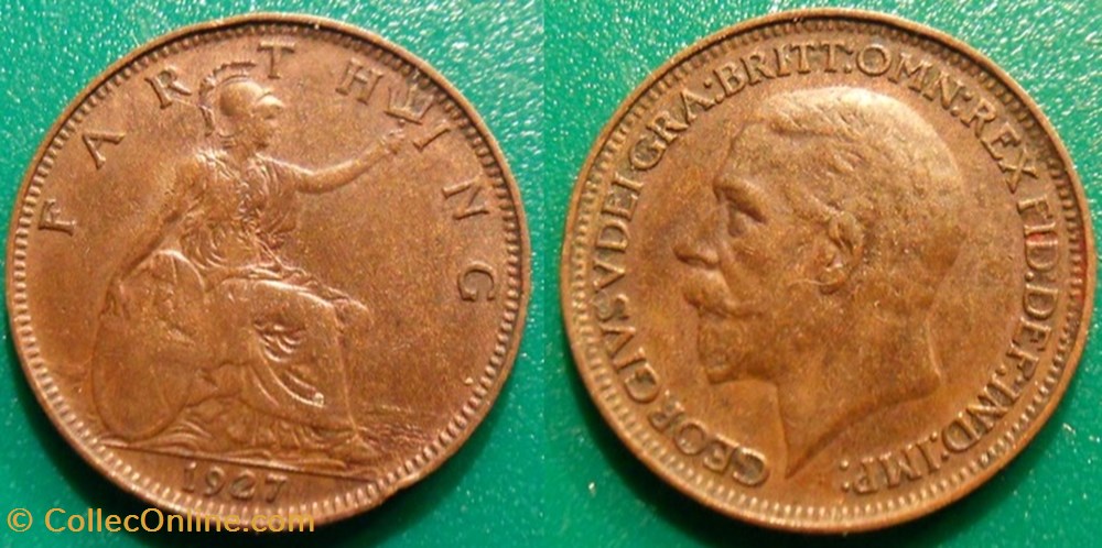 1 Farthing 1927 monnaie monde royaume uni 1 farthing 1927