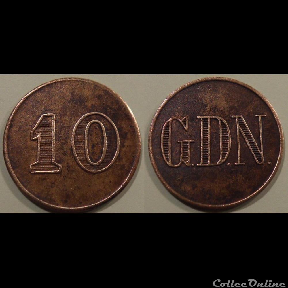 monnaie mereaux i jeton anonyme 10 gdn