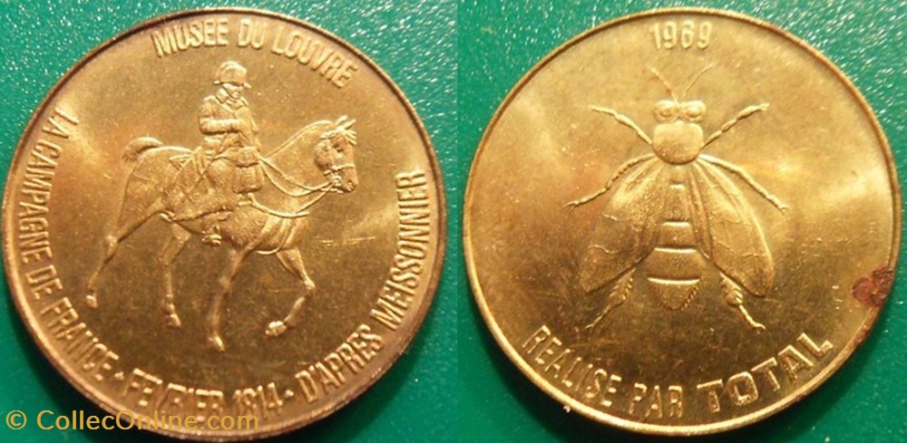 u- Jeton Total - Bicentenaire Napoléon - n°18 - La Campagne de France monnaies paranumismatique jetons poids u jeton total bicentenaire napoleon n 18 la campagne de france