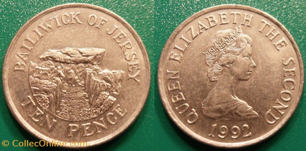 10 Pence 1992 monnaie monde jersey 10 pence 1992
