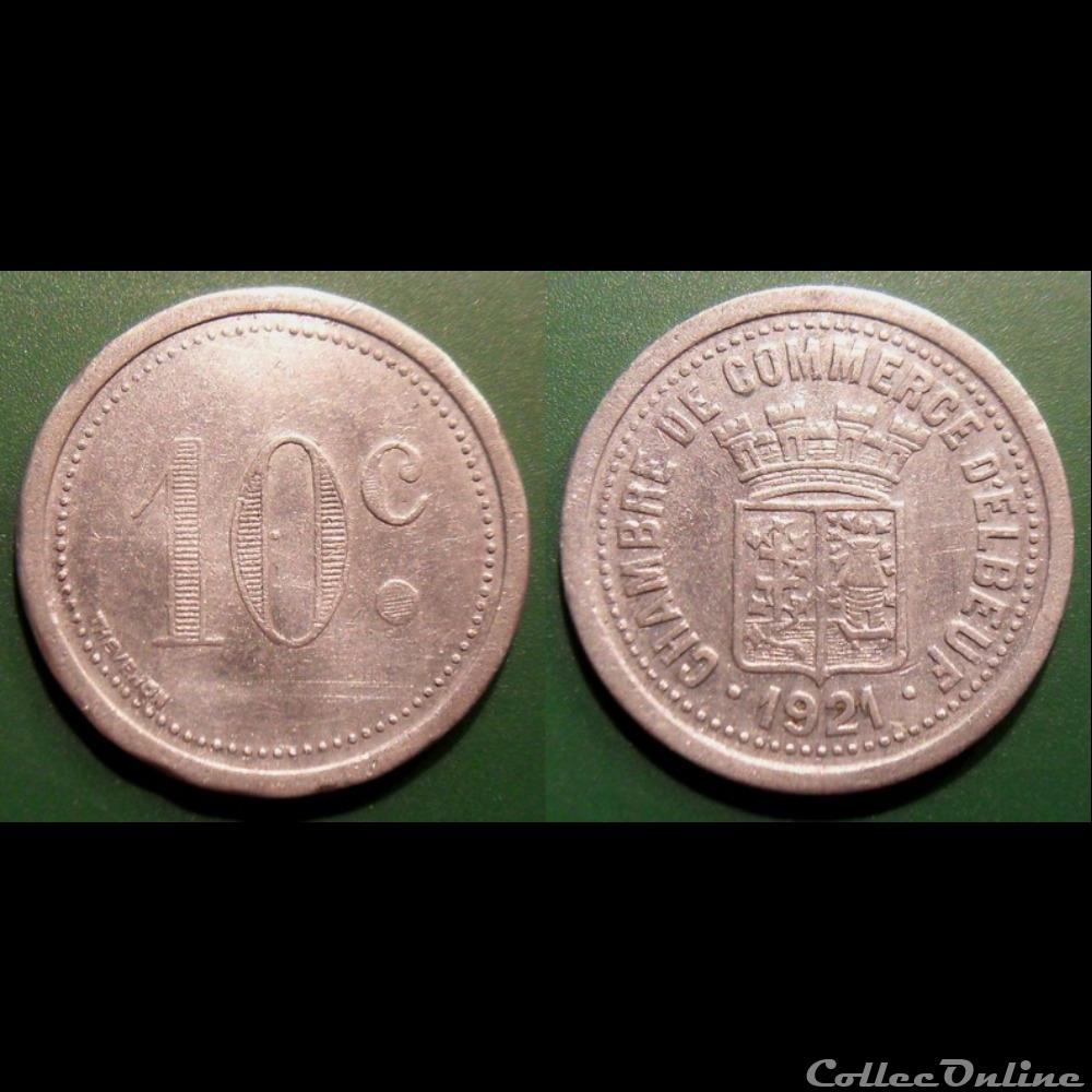 p- MN Elbeuf 10 C 1921 Elie:10.2 monnaies paranumismatique jetons poids p mn elbeuf 10 c 1921 elie 10 2